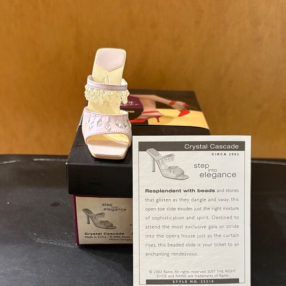 Just The Right Shoe Crystal Cascade Pink Heels - Picture 4 of 5